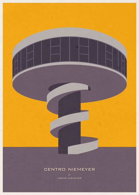 Affiches d'architecture emblématique par André Chiote