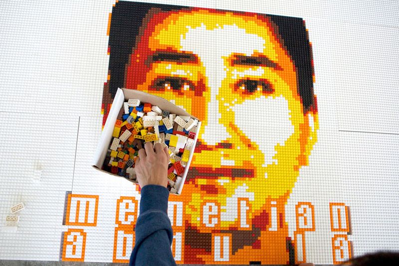 Les portraits LEGO d'Ai Weiwei frappent Alcatraz