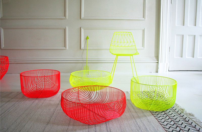 Nouveaux meubles en fil coloré de Bend: Design et intérieurs
