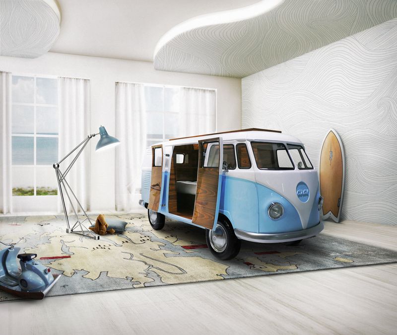 Un lit pour enfants inspiré du bus VW en édition limitée