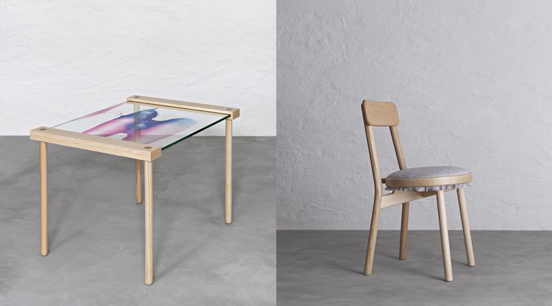 Le meuble comme art: la chaise en toile et la table vierge de Stoft Studio
