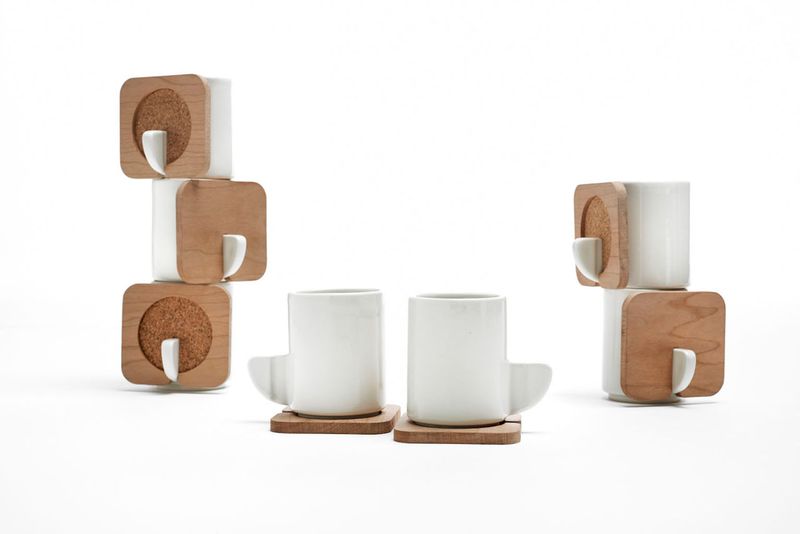 Tasses à thé empilables FIN par Hsin Lin - Design et intérieurs