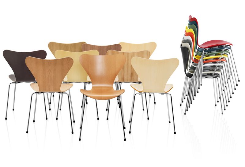 Chaises Série 7 par Arne Jacobsen