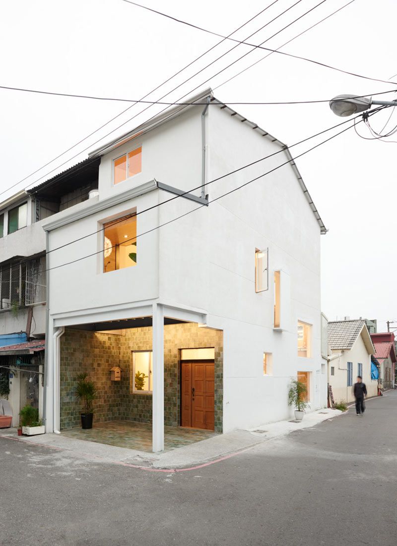Une maison classique à deux étages et demi à Taiwan bénéficie d'une intervention moderne