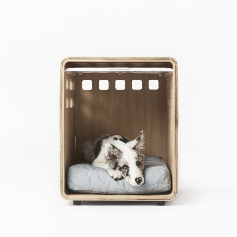 Caisse pour chien en bois courbé de Fable - Une solution élégante et durable