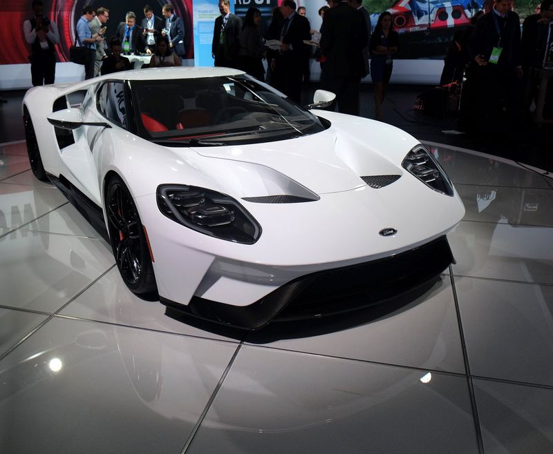Un croquis prend vie au Salon de l'auto de Détroit 2016:la supercar Ford GT 2017